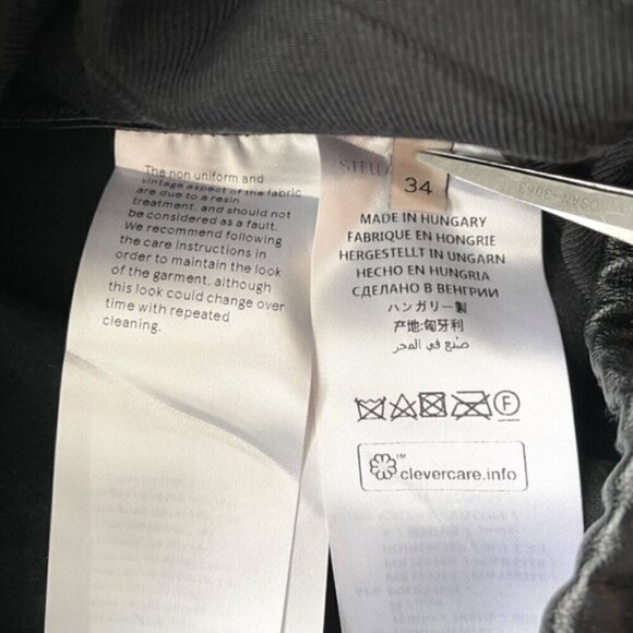 Stella McCartney Black Faux Leather Cropped Culottes Pants - S - Picture 8 of 13